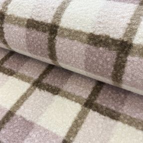 Tkanina płaszczowa Bouclé Squares design C