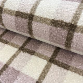 Tkanina płaszczowa Bouclé Squares design C