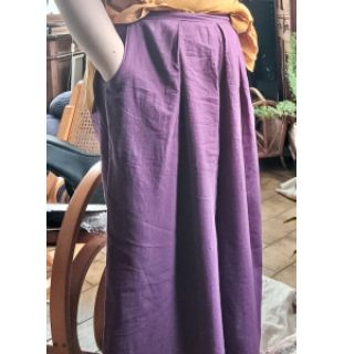 Bawełniana tkanina z lnem purple