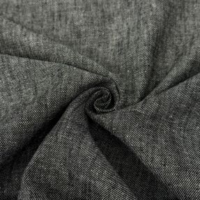 Len z bawełną Denim Twill black