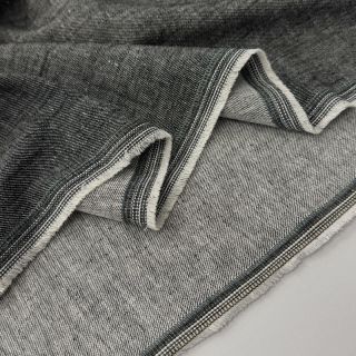 Len z bawełną Denim Twill black