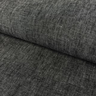 Len z bawełną Denim Twill black