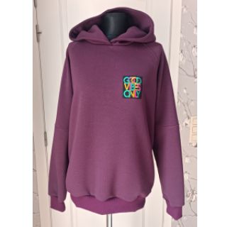 Dresówka drapana JOGGING dark purple
