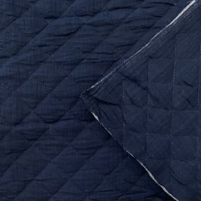 Muślin double gauze QUILT navy