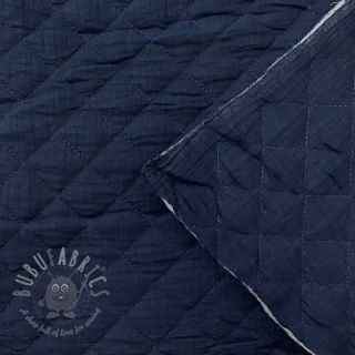 Muślin double gauze QUILT navy