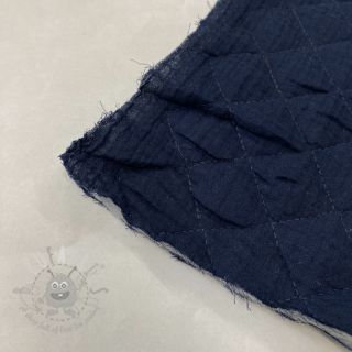 Muślin double gauze QUILT navy