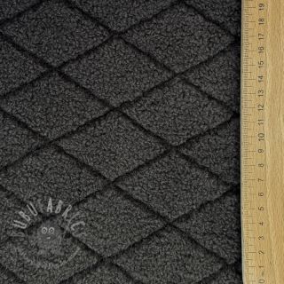 Tkanina płaszczowa TEDDY Diamond dark grey
