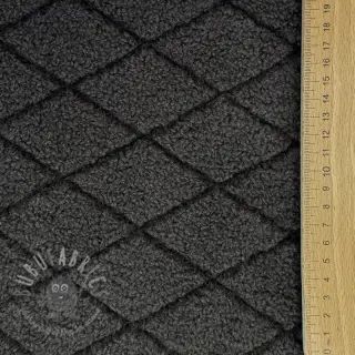 Tkanina płaszczowa TEDDY Diamond dark grey