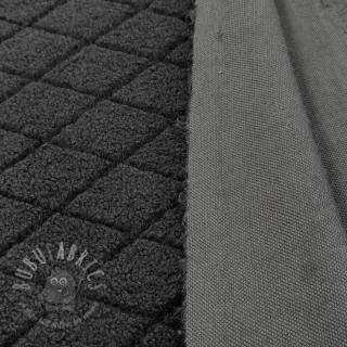 Tkanina płaszczowa TEDDY Diamond dark grey