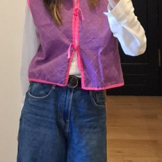 Len enzymatycznie prany orchid purple