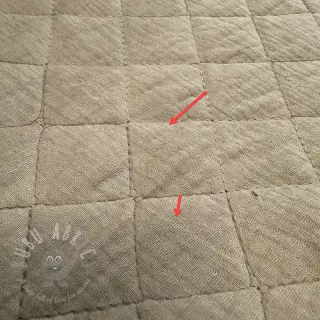 Muślin double gauze QUILT beige 2nd class