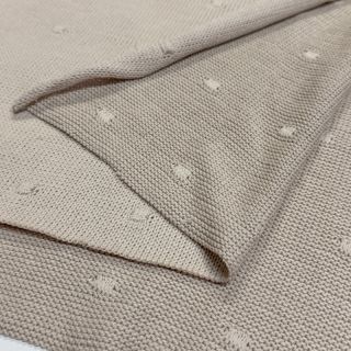 Dzianina swetrowa BIG KNIT DOT off white