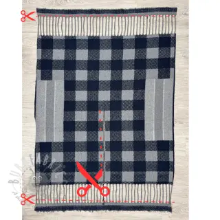 Poncho PRATO boiled wool design G
