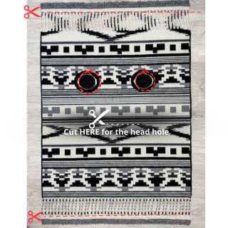 Poncho PRATO boiled wool design I