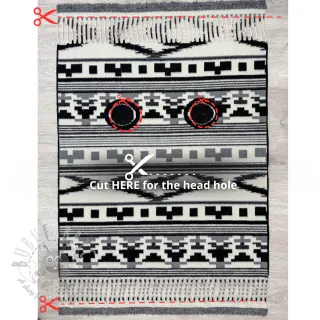 Poncho PRATO boiled wool design I