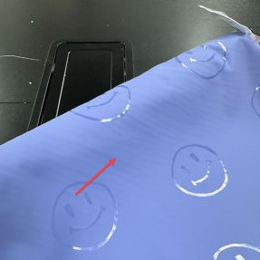 Tkanina przeciwdeszczowa Happy faces purple 2nd class