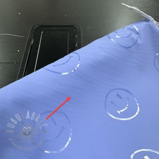 Tkanina przeciwdeszczowa Happy faces purple 2nd class