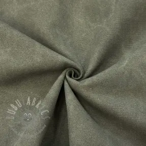 Tkanina płótno CANVAS STONEWASHED army green