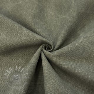 Tkanina płótno CANVAS STONEWASHED army green