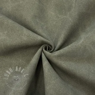 Tkanina płótno CANVAS STONEWASHED army green