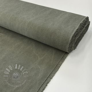 Tkanina płótno CANVAS STONEWASHED army green