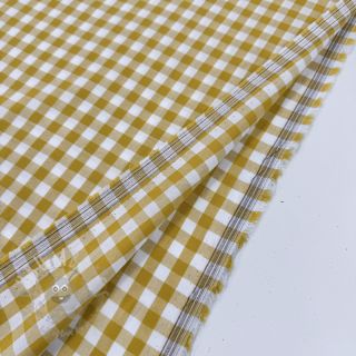 Bawełniana tkanina Check ochre