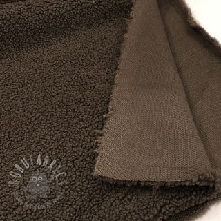 Tkanina płaszczowa TEDDY dark brown