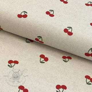 Tkanina dekoracyjna Linenlook Cherries natural