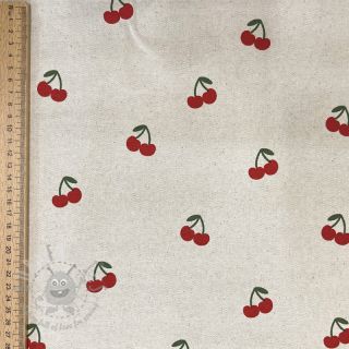 Tkanina dekoracyjna Linenlook Cherries natural