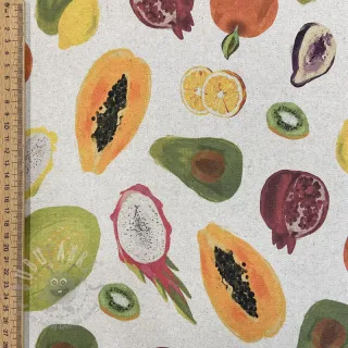 Tkanina dekoracyjna Linenlook Fruit digital print