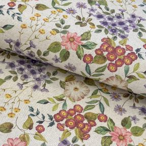 Tkanina dekoracyjna Linenlook Flowers meadow digital print