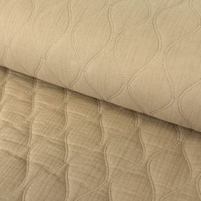 Muślin double gauze QUILT Wave beige