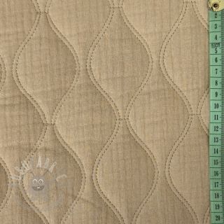 Muślin double gauze QUILT Wave beige
