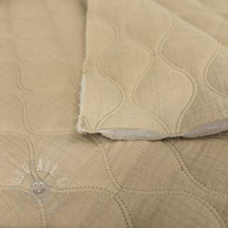 Muślin double gauze QUILT Wave beige