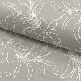 Bawełniana tkanina EMBROIDERY GABARDINE Luana grey