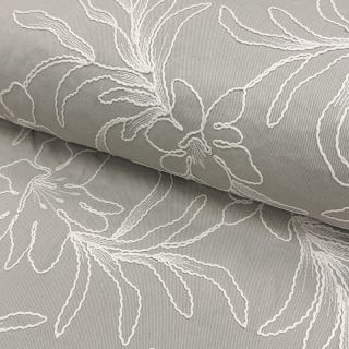 Bawełniana tkanina EMBROIDERY GABARDINE Luana grey