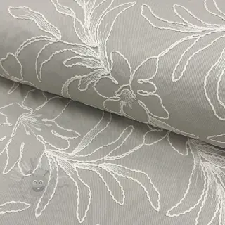 Bawełniana tkanina EMBROIDERY GABARDINE Luana grey