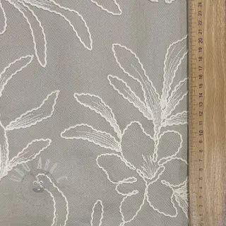 Bawełniana tkanina EMBROIDERY GABARDINE Luana grey