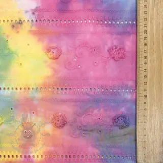 Bawełniana tkanina EMBROIDERY Tie dye Della design B