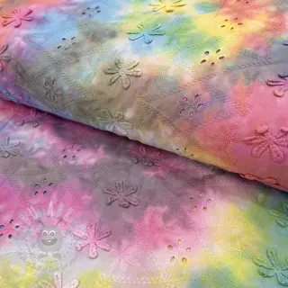 Bawełniana tkanina EMBROIDERY Tie dye Della design A