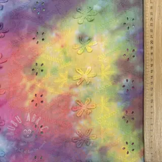 Bawełniana tkanina EMBROIDERY Tie dye Della design A