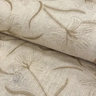 Tkanina wiskozowa z lnem Desert flowers design C