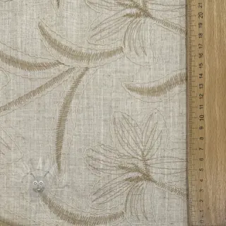 Tkanina wiskozowa z lnem Desert flowers design C