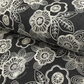 Bawełniana tkanina JEANS EMBROIDERY Niva design C