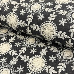 Bawełniana tkanina JEANS EMBROIDERY Niva design D