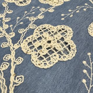 Bawełniana tkanina JEANS EMBROIDERY Flora design D