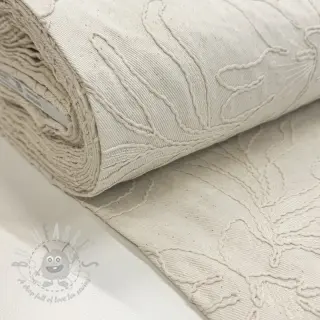 Bawełniana tkanina EMBROIDERY GABARDINE Luana natural