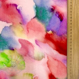 Wiskoza SATIN Ambre pink digital print