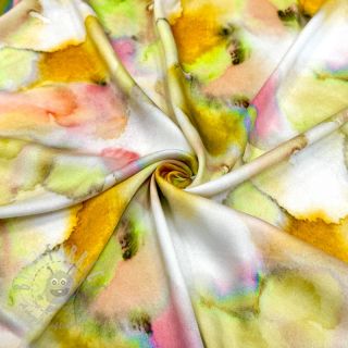 Wiskoza SATIN Ambre yellow digital print