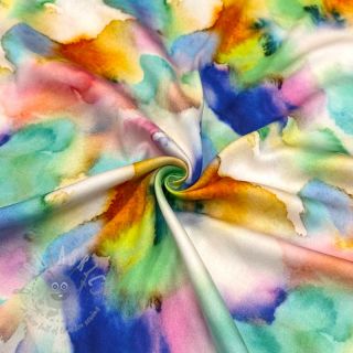 Wiskoza SATIN Ambre blue digital print